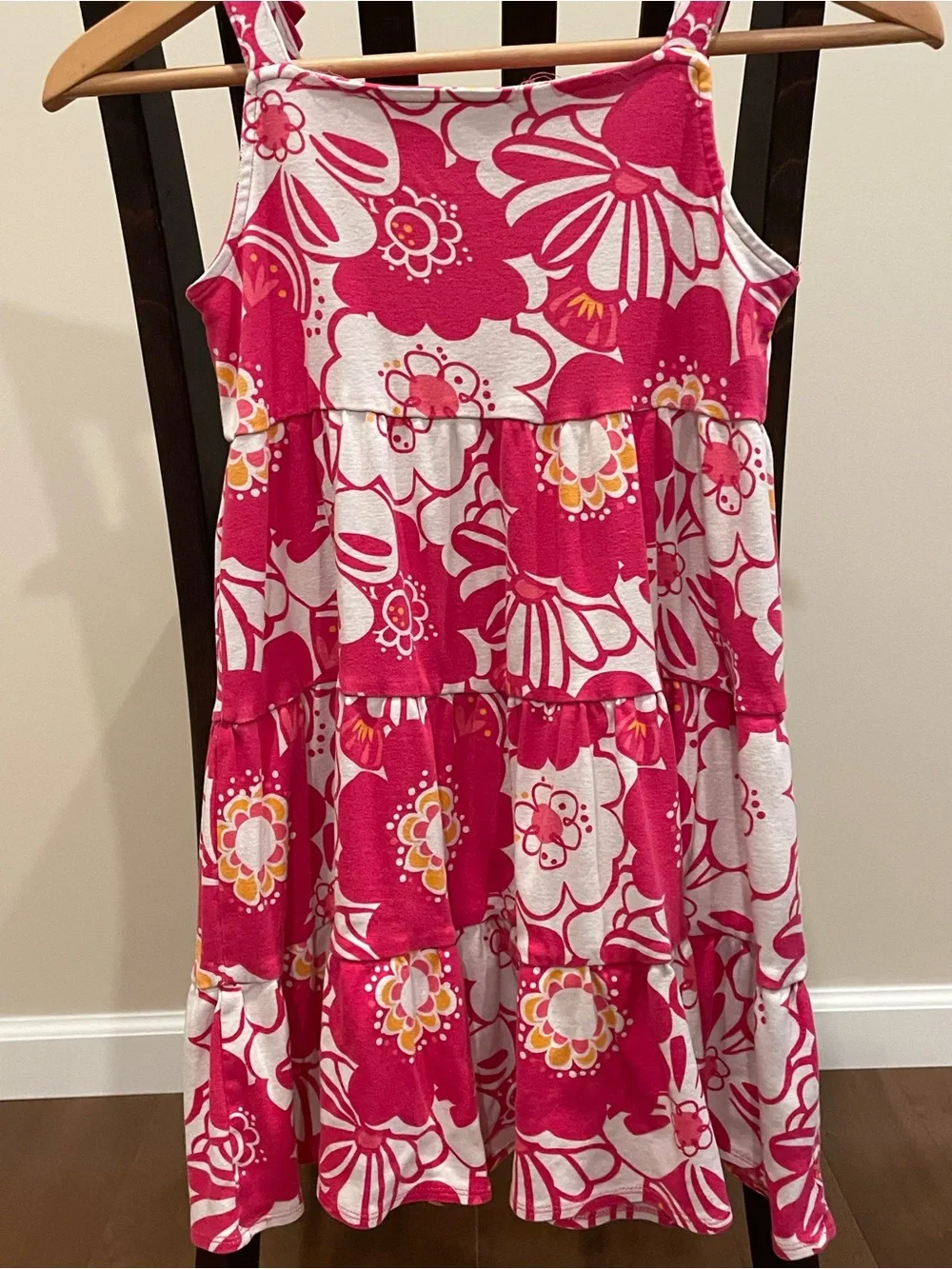 Gymboree Pink Floral and Gap Green Floral Dresses